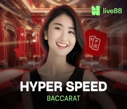 Official Live Shows logo: Hyper Speed Baccarat by Evolution at Unibet